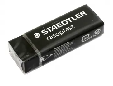 Ластик Rasoplast черный, 65x23x13 мм. (526B20-9) обложка книги