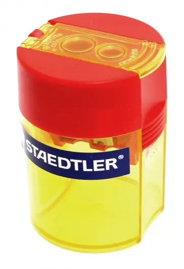Точилка Staedtler с контейнером для стружки, 2 отверстия, в ассортименте обложка книги