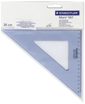 Треугольник "Mars 567" (пластик, 45°/45°, 26 см) (56726-45) обложка книги