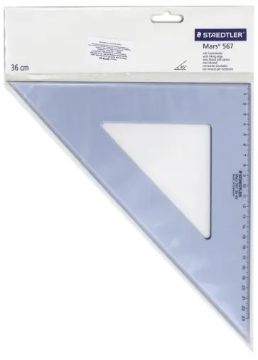 Треугольник "Mars 567" (пластиковый, 45°/45°, 36 см) (56736-45) обложка книги