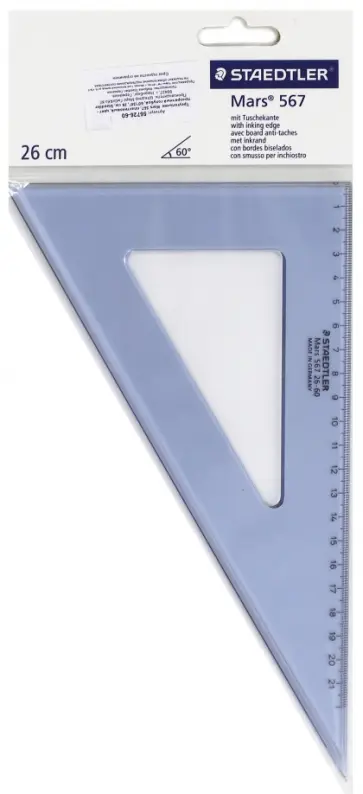 Треугольник "Mars 567" (пластиковый, 60°/30°, 26 см) (56726-60) обложка книги