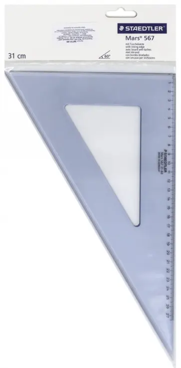 Треугольник "Mars 567" (пластиковый, 60°/30°, 31 см) (56731-60) обложка книги