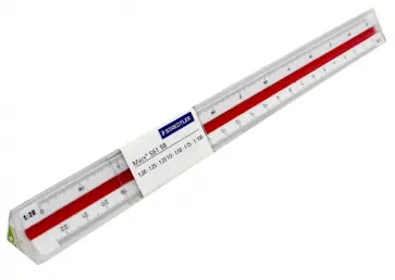 Линейка с редукционной шкалой Mars 561 98, 1:20 - 1:25 - 1:33 1/3 - 1:50, 1:75 - 1:100 (561 98-2) обложка книги