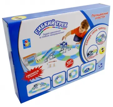 Гибкий трек "Полицейский участок. Погоня за воришкой", 127 деталей (Т59311) обложка книги