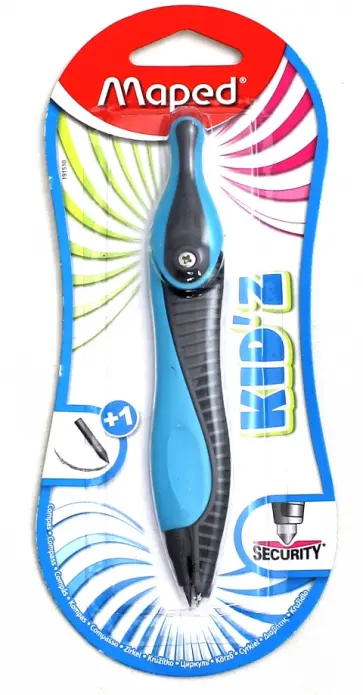 Циркуль пластиковый "Kidz" с грифелем, иглой, ассортимент (191510) обложка книги