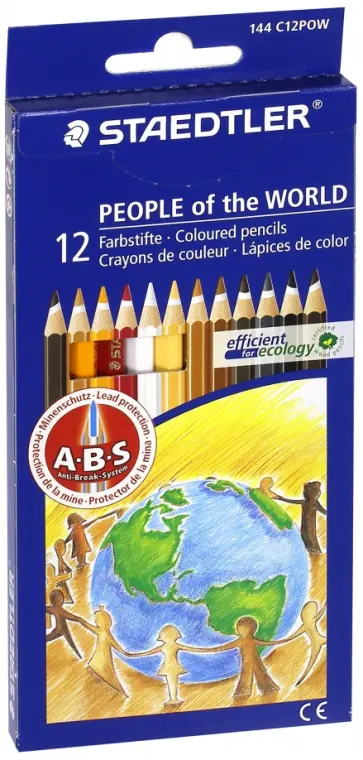 Карандаши цветные "Noris Club. Люди во всем мире", 12 цветов (144C12POW) обложка книги