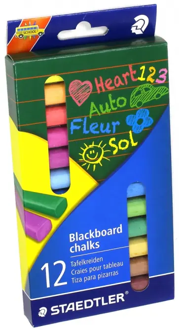 Мелки для доски цветные (12 штук) (2360) обложка книги