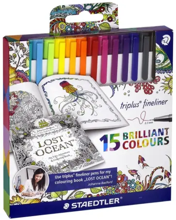 Набор капиллярных ручек "Triplus 334" (15 цветов) (334C15JB) обложка книги