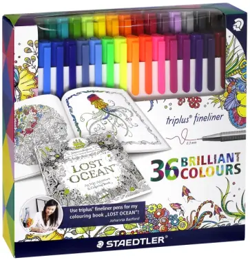 Набор капиллярных ручек "Triplus 334", 36 цветов (334C36JB) обложка книги