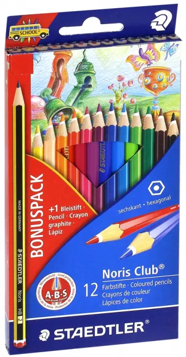 Карандаши цветные "Noris Club" (12 цветов) (144SET1) обложка книги