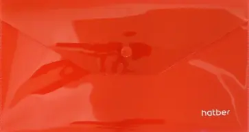 Папка-конверт на кнопке, 224х119 мм, красная (AKk6_00003) обложка книги