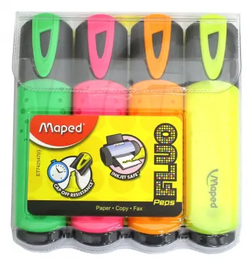 Маркеры текстовыделители FLUO PEP'S CLASSIC, 4 цвета (742547) обложка книги