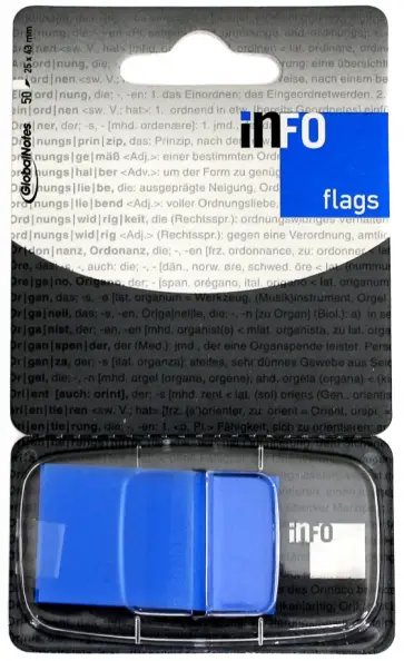 Клейкие Z закладки, пластик, 25х43 мм, 50 листов, неон синий (7728-36) обложка книги