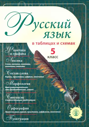 Русский язык в таблицах и схемах. 5 класс Русский язык в таблицах и схемах. 5 класс обложка книги