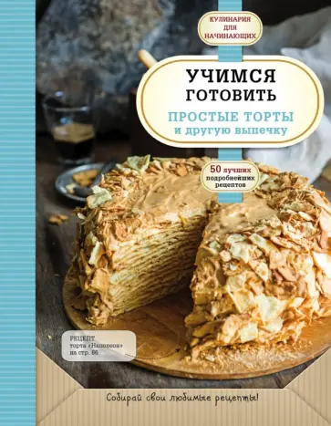 Учимся готовить простые торты и другую выпечку обложка книги
