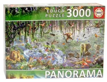 Пазл-3000 "Джунгли (фрагмент) панорама" (17133) обложка книги