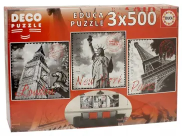 Пазлы 3х500 "Большие города" (17096) Пазлы 3х500 "Большие города" (17096) обложка книги