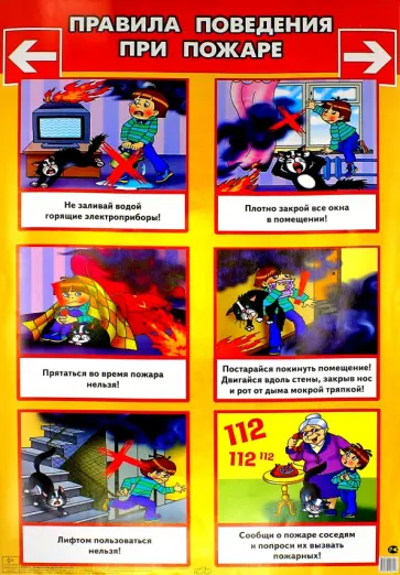 Правила поведения при пожаре (530х770) обложка книги