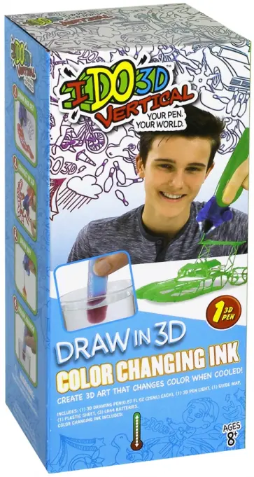 3D ручка "Вертикаль. Магия цвета", ручка, меняющая цвет в холодной воде (166061) обложка книги