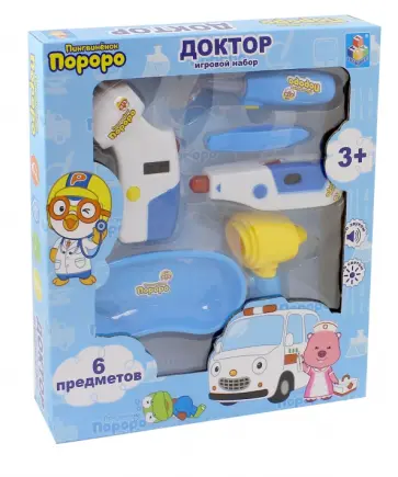 Игровой набор доктора "Пингвиненок Пороро", 6 предметов. Со звуковыми и световыми эффектами (Т54735) обложка книги