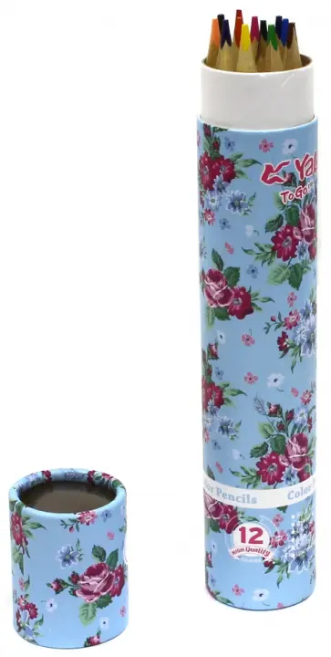 Карандаши "Цветы" (12 цветов, тубус) (S 815036-12) обложка книги
