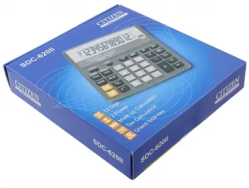 Калькулятор бухгалтерский Citizen черный, 12-разрядный (SDC-620 II) обложка книги
