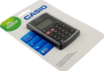 Калькулятор карманный Casio черный, 8-разрядный (HL-820LV) Калькулятор карманный Casio черный, 8-разрядный (HL-820LV) обложка книги