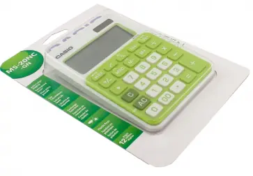 Калькулятор настольный Casio зеленый, 12-разрядный (MS-20NC-GN-S-EC) обложка книги