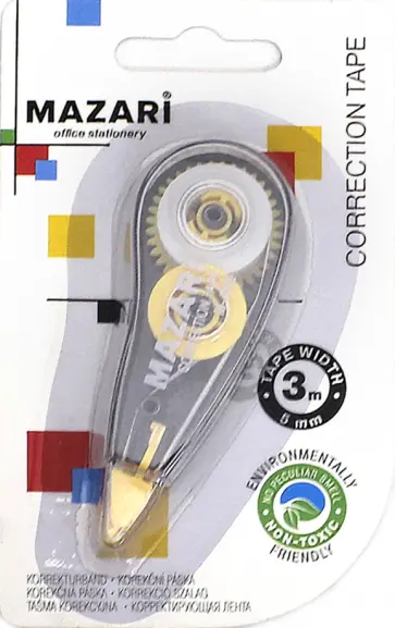 Роллер корректирующий 5мм х 3м CONTI, цвет в ассортименте (М-4108), (М-4109) обложка книги