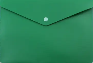 Конверт на кнопке, A5, зеленый обложка книги