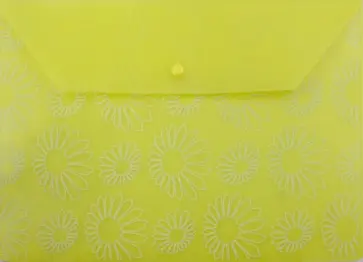 Конверт на кнопке "Ромашки" (A4, желтый) (PK820YEL) обложка книги