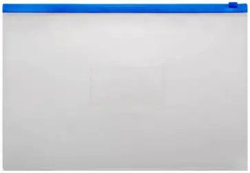 Папка на молнии ZIP, A4, синяя обложка книги