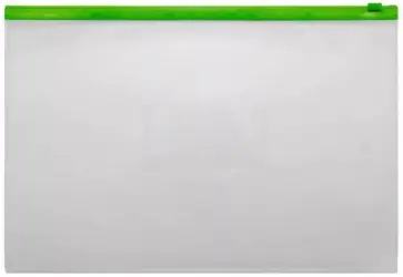 Папка на молнии ZIP, A4, зеленая обложка книги