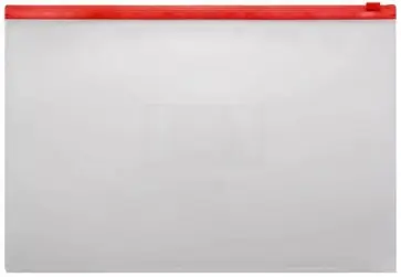 Папка на молнии ZIP, A4, красная обложка книги