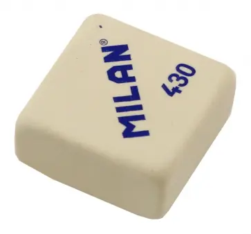 Ластик синтетический Milan, квадратный, белый (MI-430) обложка книги