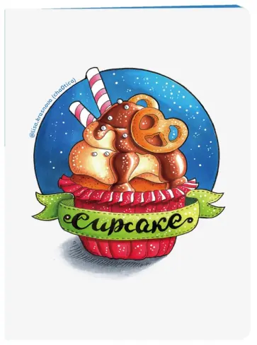 Вкусный блокнот "Капкейк", А6 обложка книги