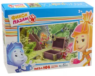 Фиксики. Пазл "Сундук", 104 детали (11645) обложка книги