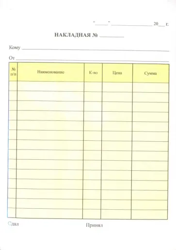 Накладная самокопирующаяся, 100 листов, А5, 2-х слойная (НСА5-210351) обложка книги