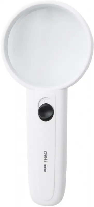 Лупа офисная, LED подсветка, белая Лупа офисная, LED подсветка, белая обложка книги