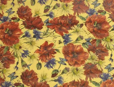 Бумага крафт "Маки и ромашки" обложка книги