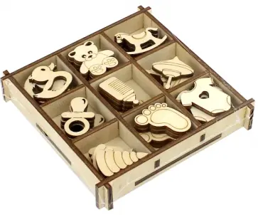 Набор украшений в коробке "Детский №1" (10,5х10,5 см) обложка книги