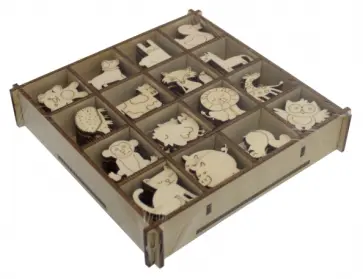 Набор украшений для скрапбукинга в коробке "Зверята" обложка книги