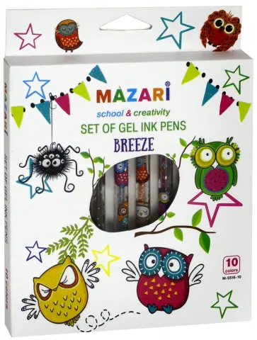 Набор ручек гелевых с блестками (ароматизированные, 10 цветов) (М-5516-10) обложка книги