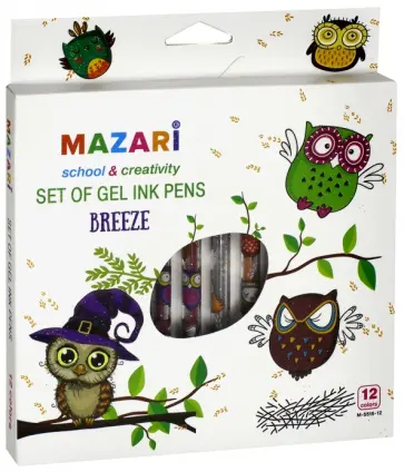 Набор гелевых ручек (12 цветов, с блестками, ароматизированные) (М-5516-12) обложка книги