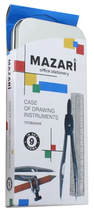 Готовальня (9 предметов) (М-4501) обложка книги