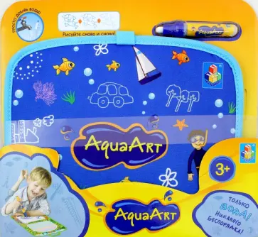 Коврик "AquaArt" для рисования водой (синий, чемоданчик) (Т10156) обложка книги