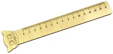 Линейка деревянная "Котик" (15 см) обложка книги