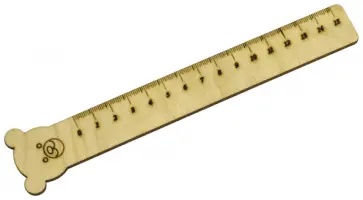 Линейка деревянная "Мишка" (40х200 мм) Линейка деревянная "Мишка" (40х200 мм) обложка книги