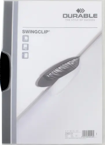 Папка с фигурным клипом "Swingclip" (А4, черный) (226001) Папка с фигурным клипом "Swingclip" (А4, черный) (226001) обложка книги