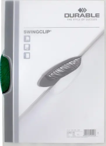 Папка с фигурным клипом "Swingclip" (А4, зеленый) (226005) Папка с фигурным клипом "Swingclip" (А4, зеленый) (226005) обложка книги
